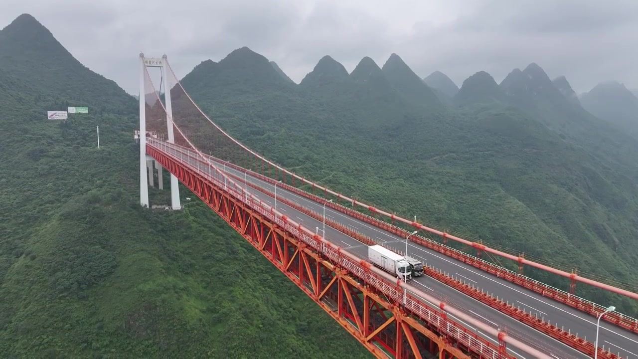 贵州安顺坝陵河大桥视频素材