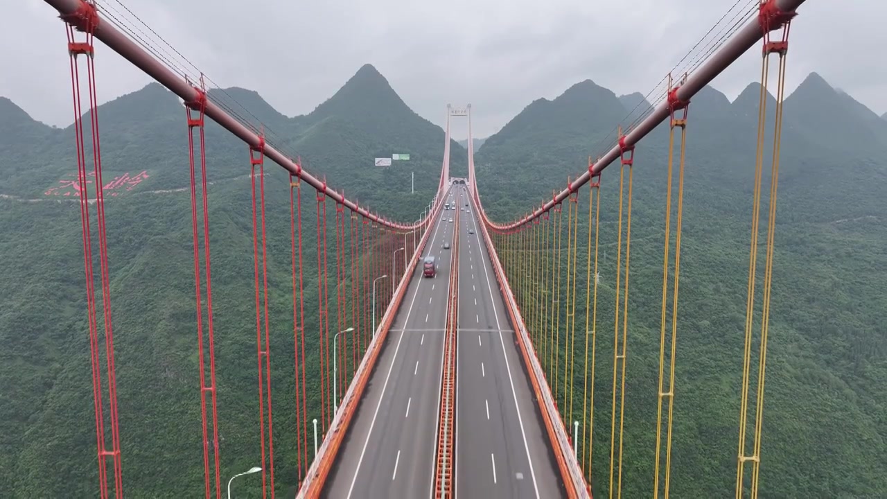 贵州安顺坝陵河大桥视频素材