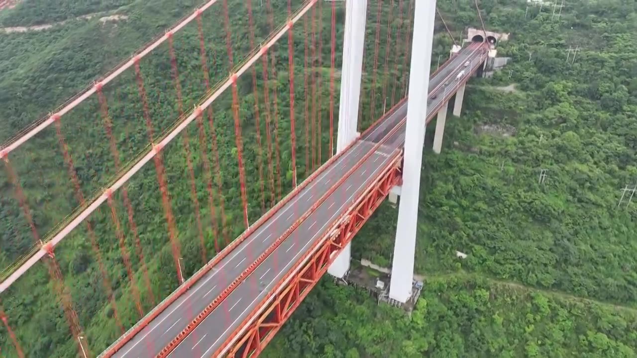 贵州安顺坝陵河大桥视频素材