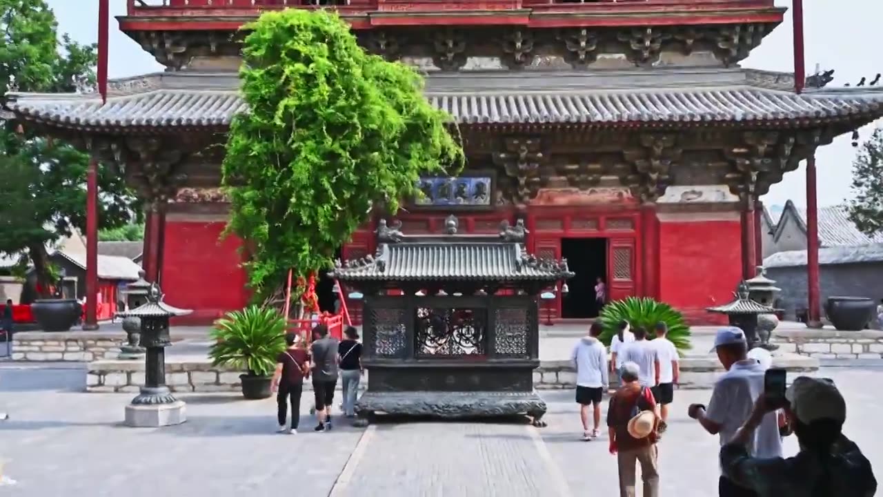 天津蓟县独乐寺观音阁寺庙木构古建筑视频素材