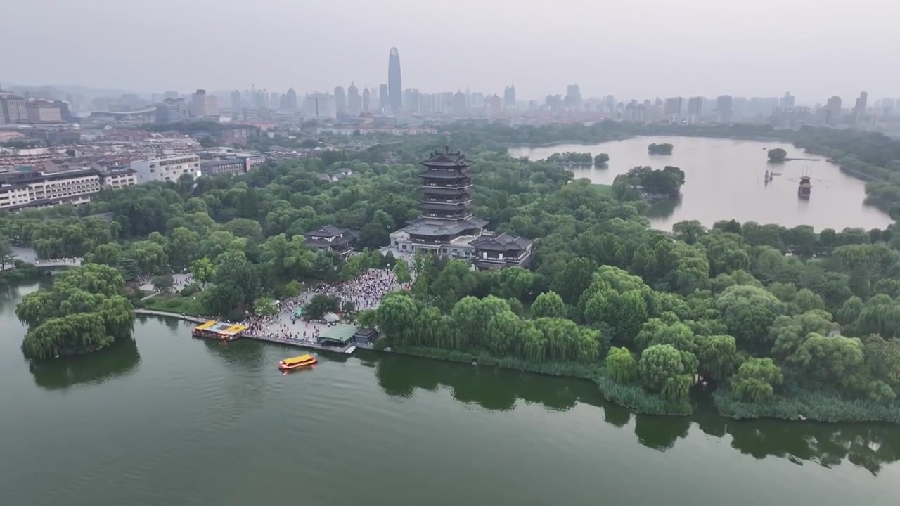 济南大明湖视频素材