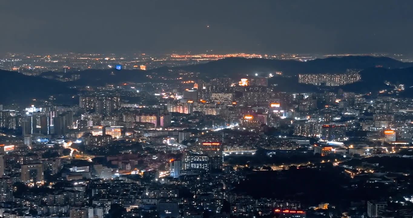 广州天河城市夜景视频下载