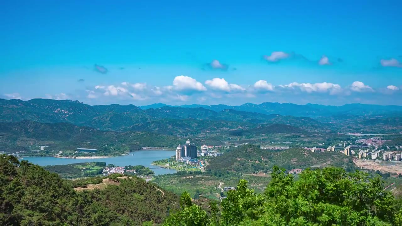 济南莱芜雪野湖水库延时8K视频素材