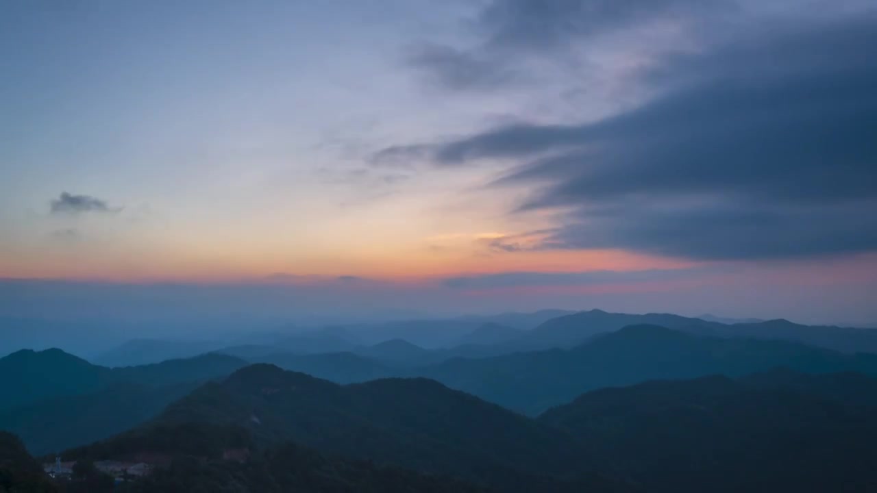 福建宁化东华山日出延时视频素材