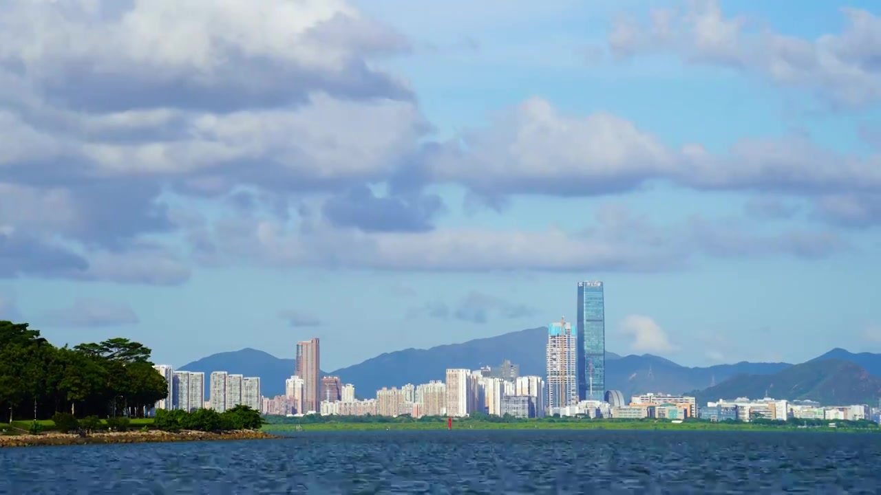 深圳湾公园天空延时视频素材