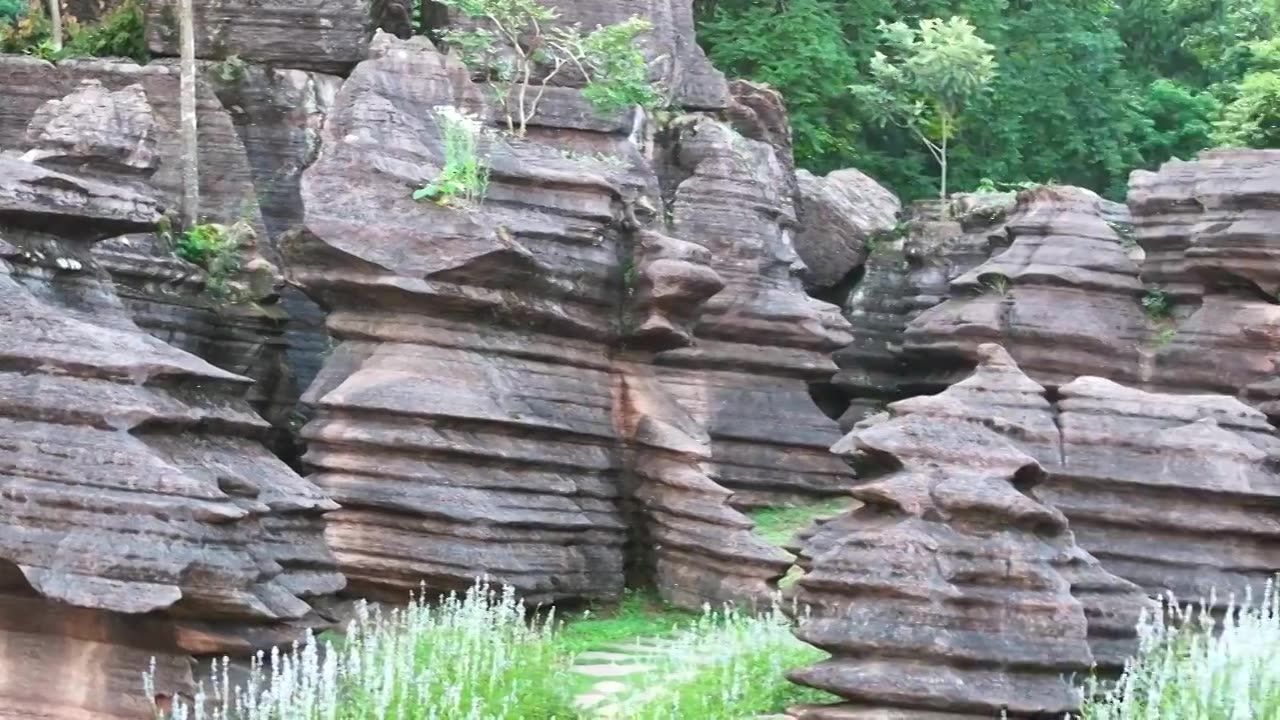 国家地质公园 红石林 世界自然遗产视频素材