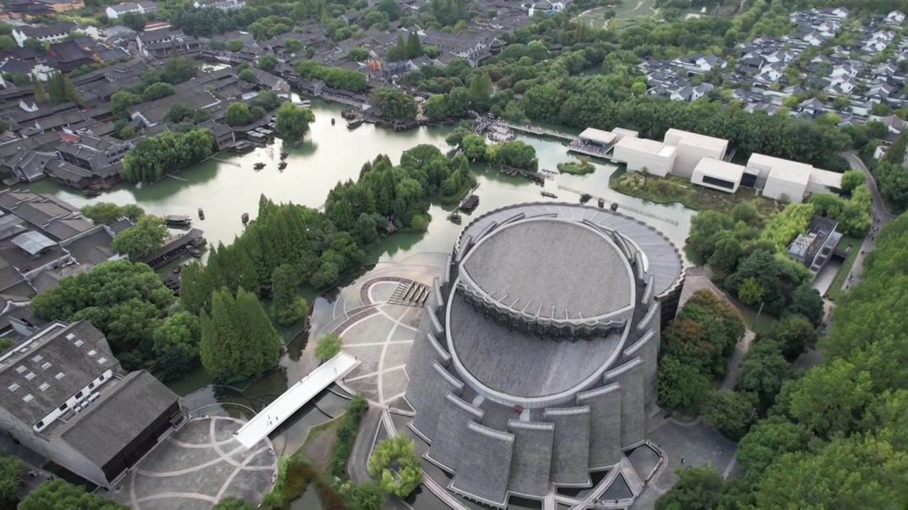 乌镇大剧院航拍视频下载