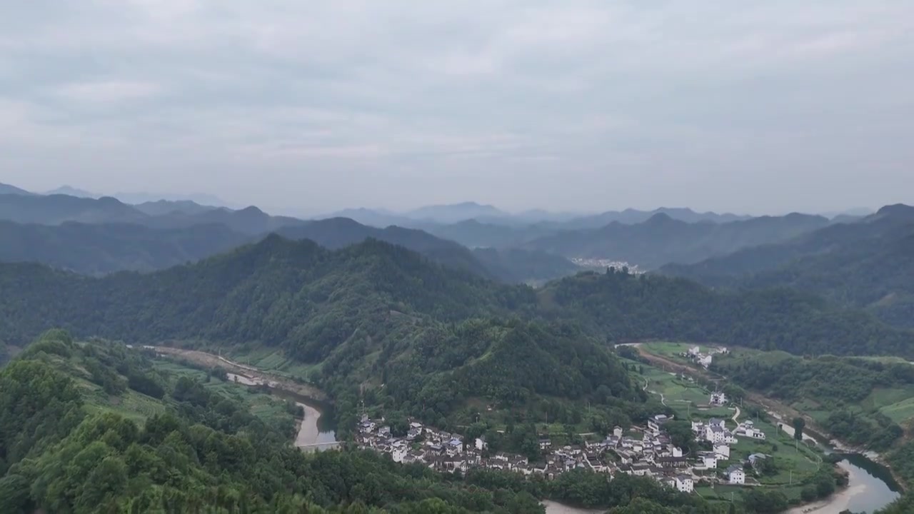 4k航拍安徽-龙川景区视频素材