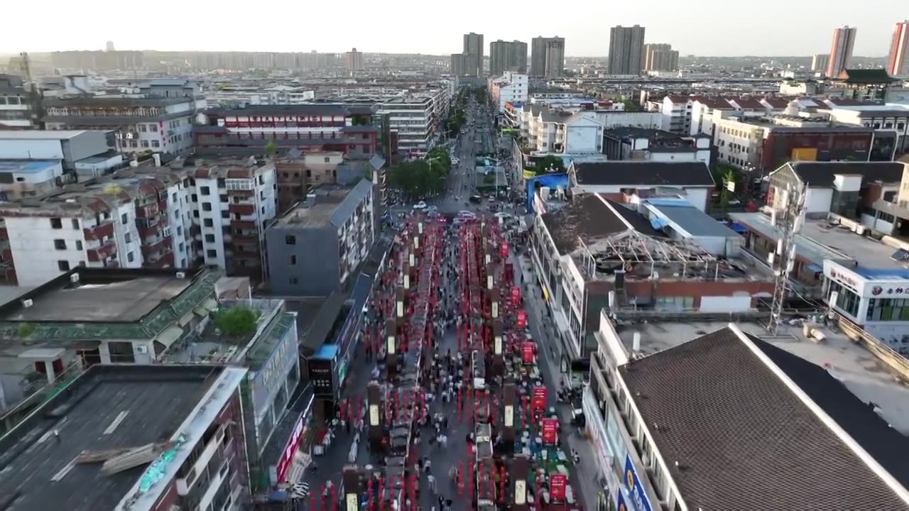 洛阳十字街航拍视频下载