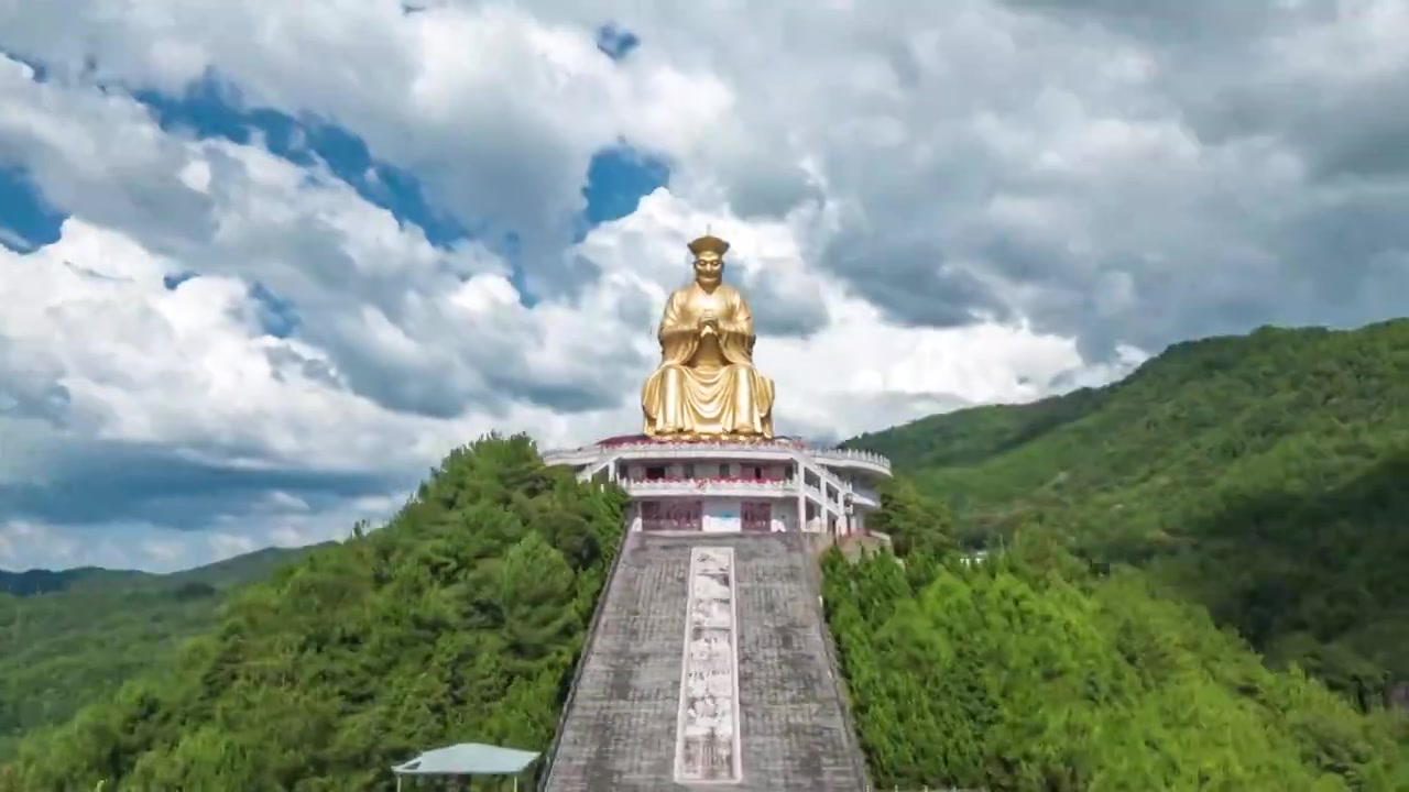 福建三明清流灵台山定光大佛视频素材