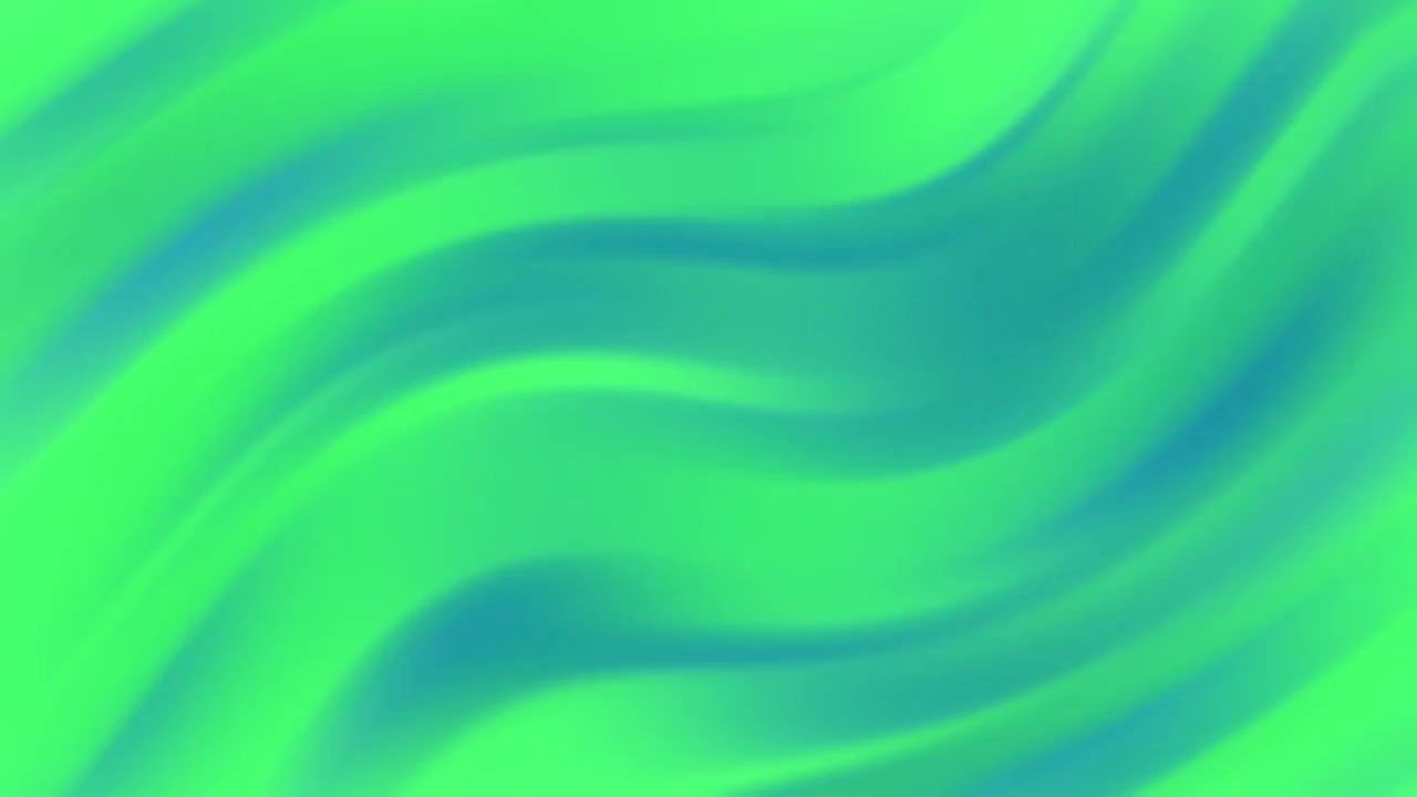 绿色抽象流动波视频动画，循环彩色渐变背景视频购买