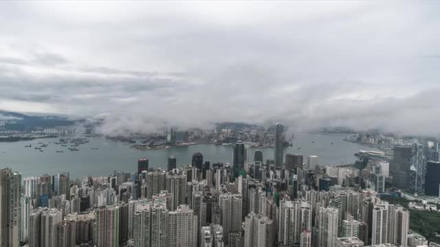 中国香港太平山云海视频素材