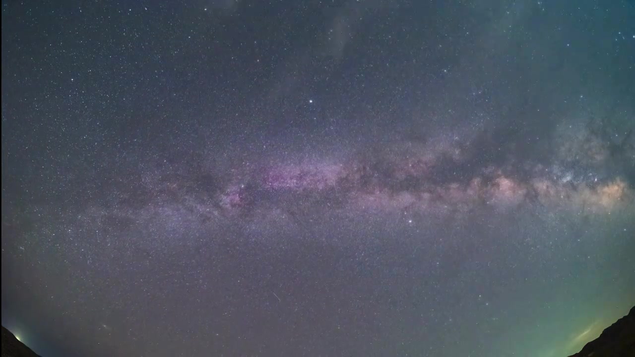 夏天内蒙夜空银河延时视频素材