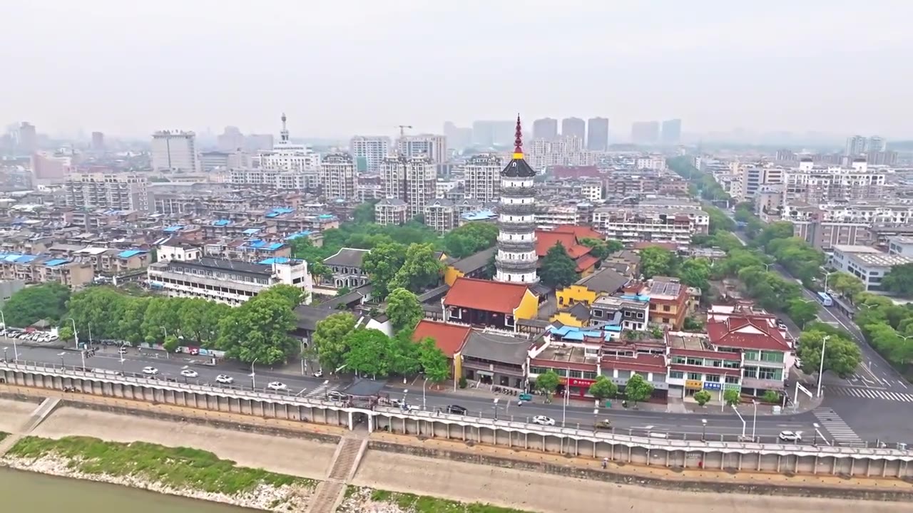 【合集】安庆市迎江寺航拍视频素材