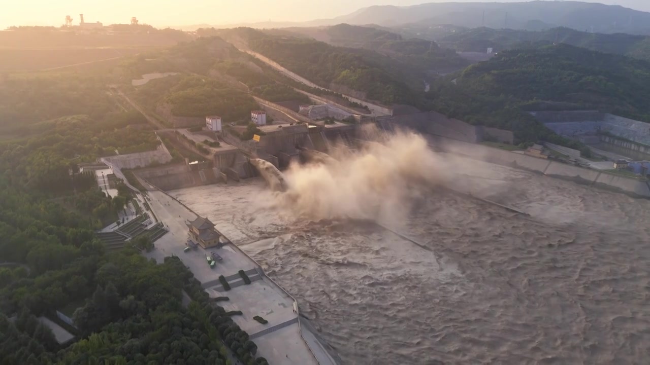 黄河小浪底水库视频素材