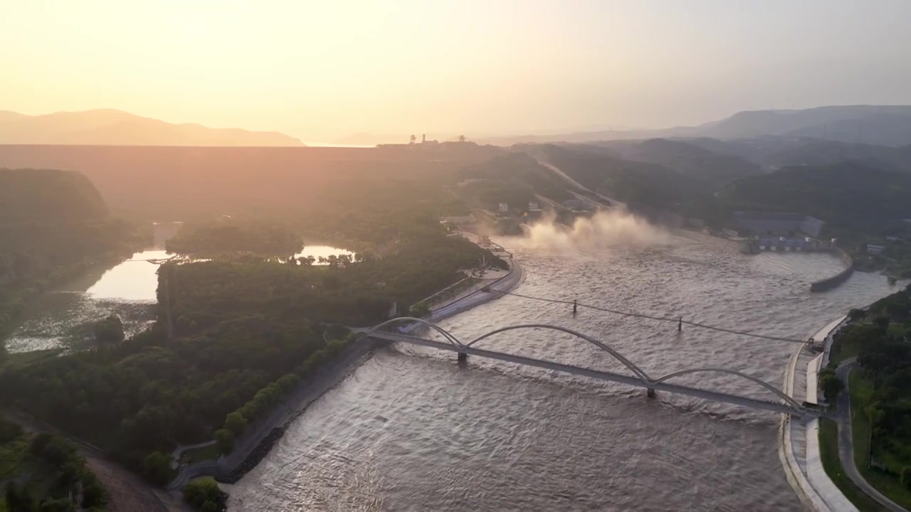 黄河小浪底水库视频素材