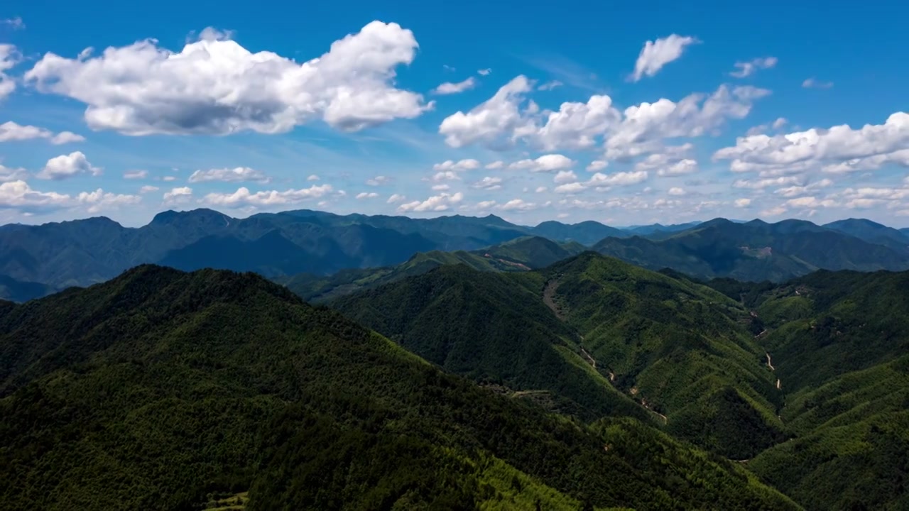 龙泉披云山航拍延时视频素材