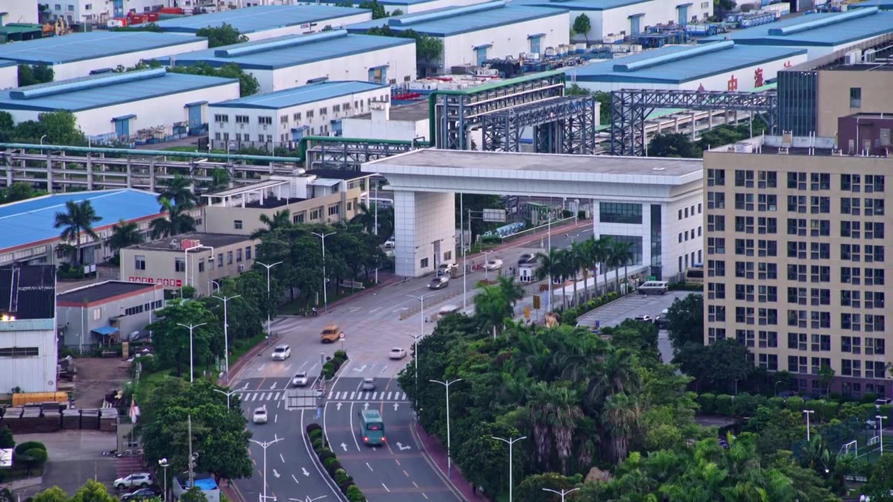 惠州大亚湾石化产业园区，烟囱，工业区视频素材