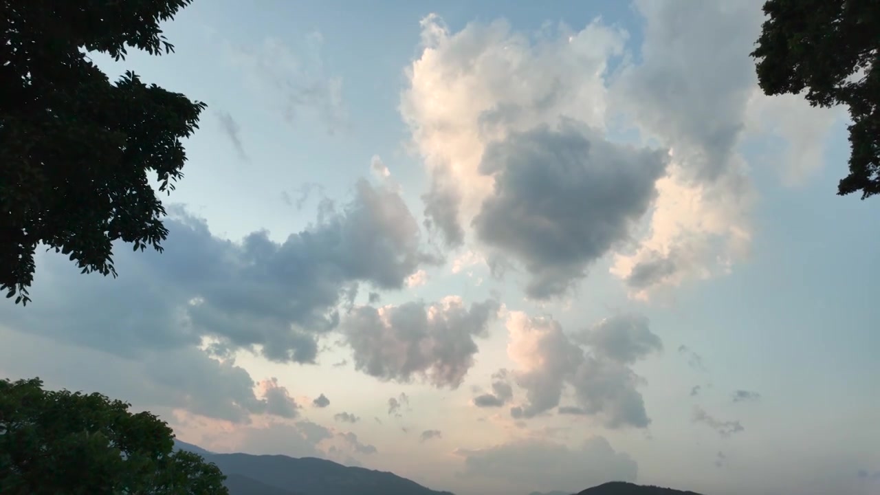 日落晚霞天空背景视频素材