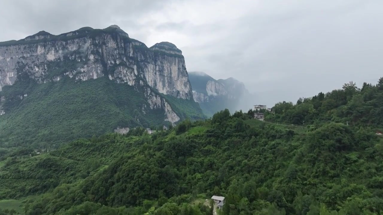 湖北恩施大峡谷景区航拍视频素材