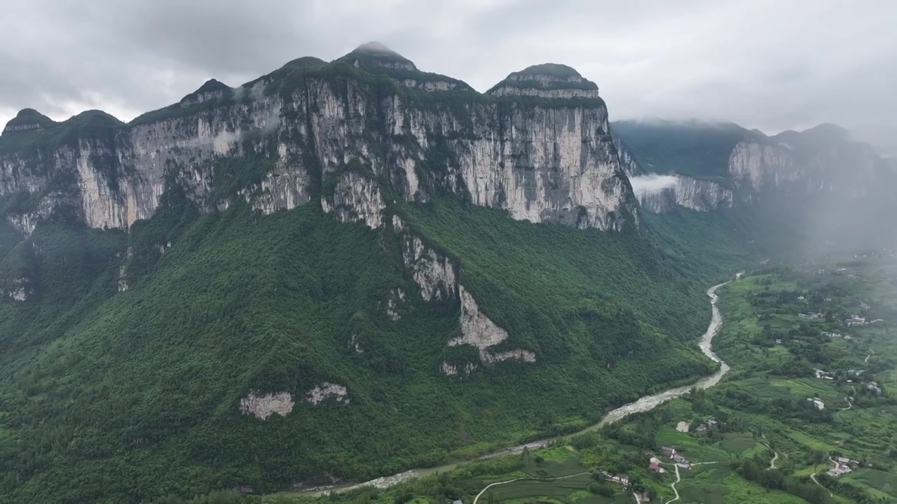 湖北恩施大峡谷景区航拍视频素材