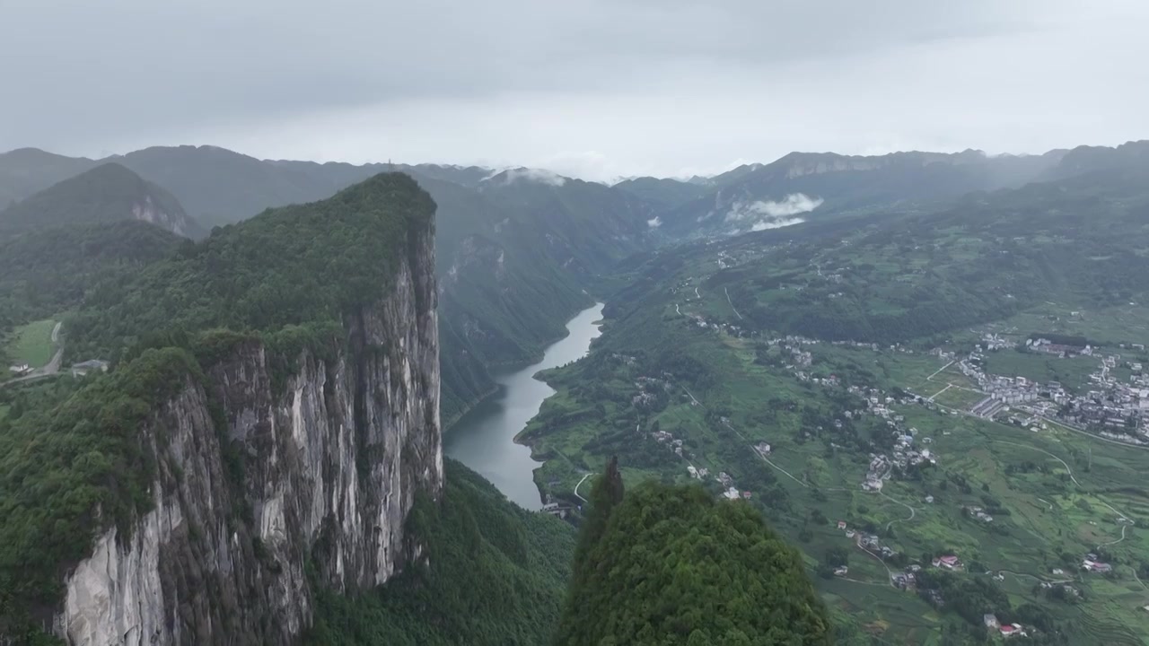 湖北恩施大峡谷景区航拍视频素材