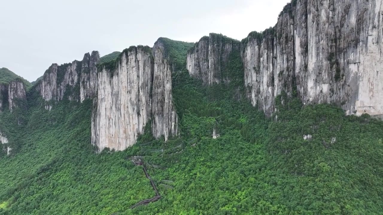 湖北恩施大峡谷景区航拍视频素材