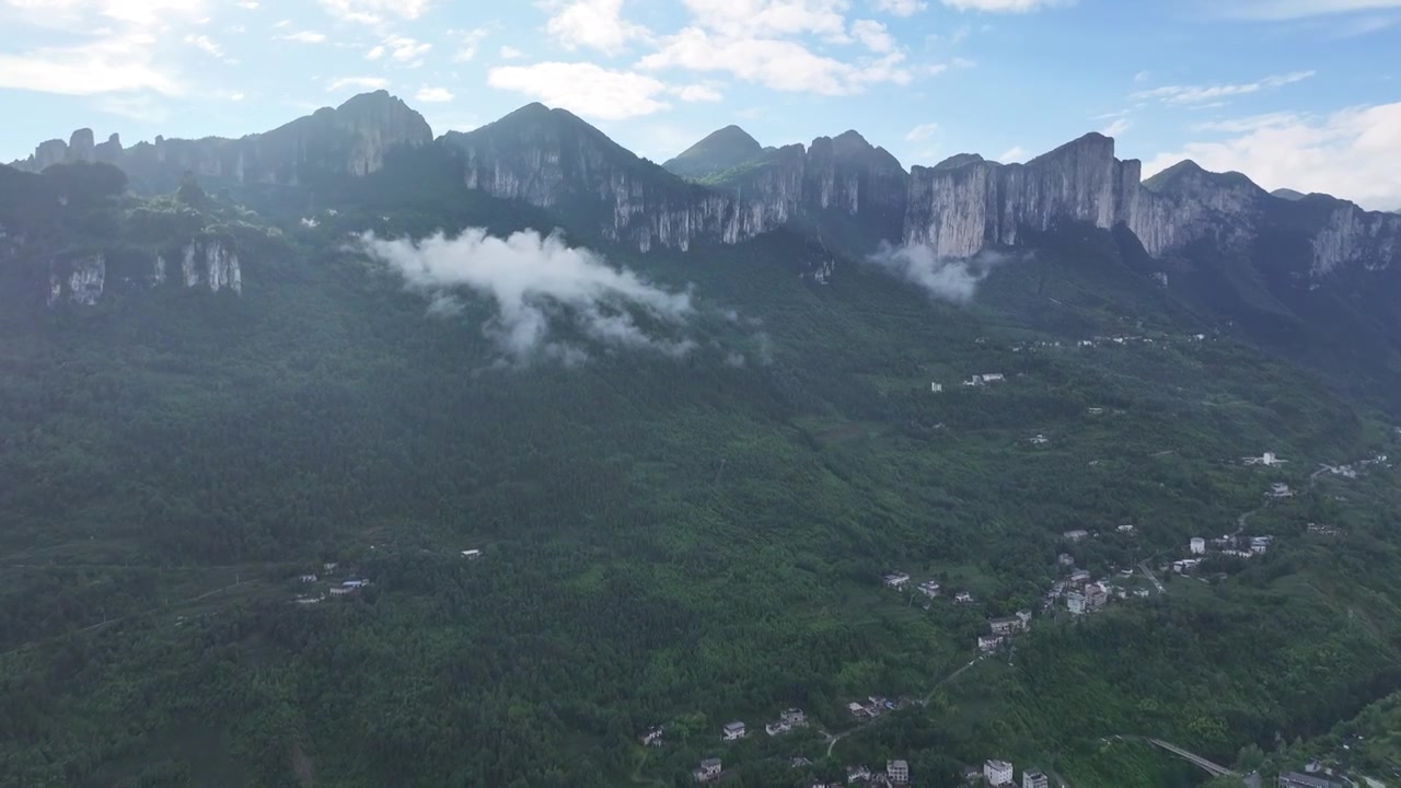 湖北恩施大峡谷景区航拍视频素材