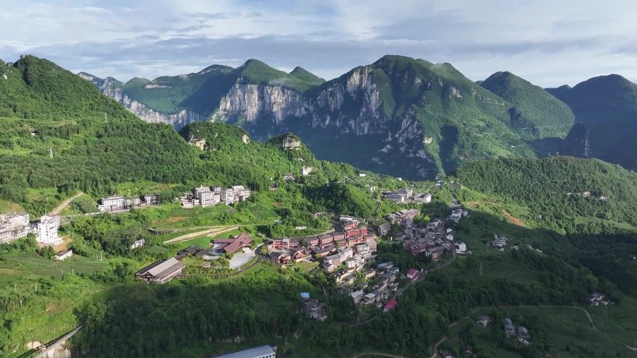 湖北恩施大峡谷景区航拍视频素材