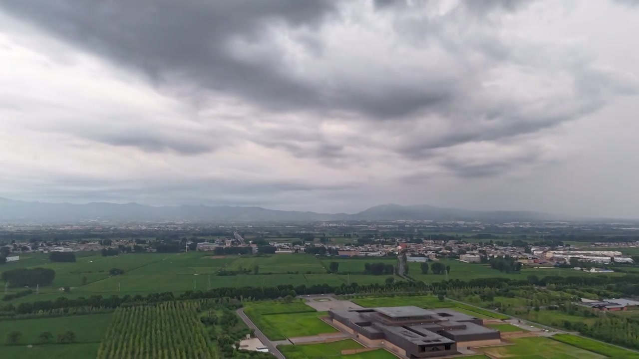 洛阳城市地标二里头夏都遗址博物馆视频素材