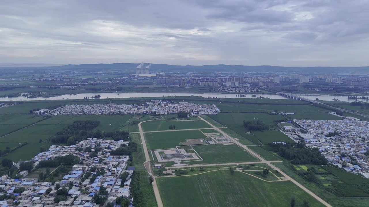 洛阳城市地标二里头夏都遗址博物馆视频素材