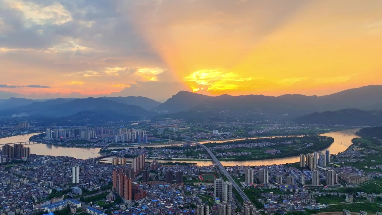 中国 湖南 张家界 慈利 城市风光视频素材