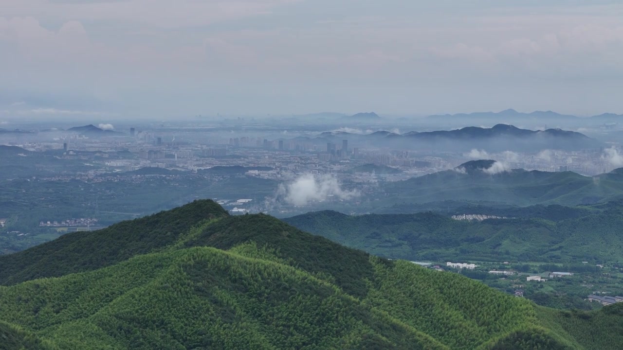 湖州德清莫干山风景航拍视频下载