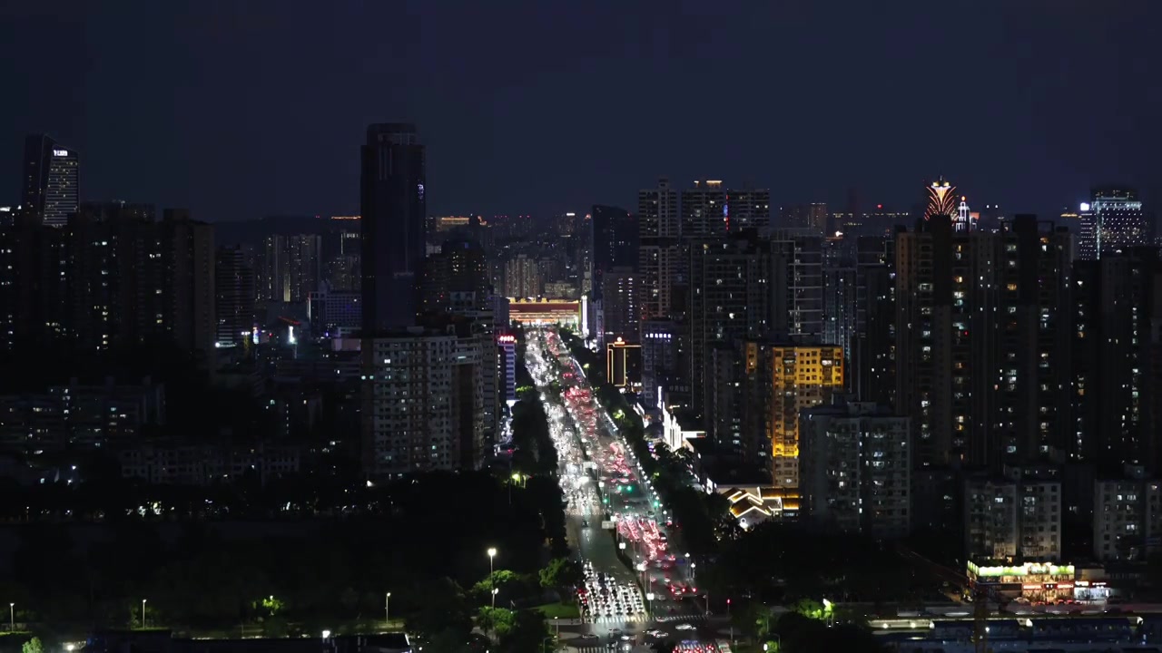 珠海板樟山观景台-珠海澳门双城夜景延时视频下载