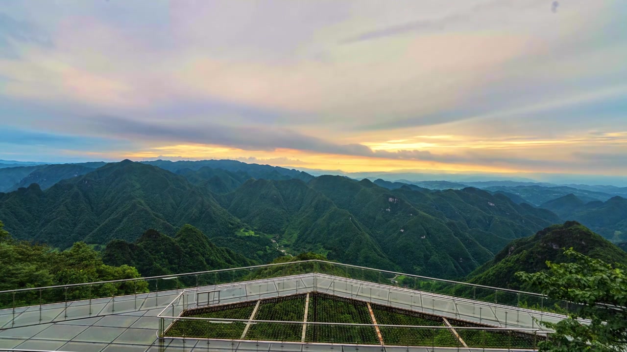 贵州遵义娄山关日落延时摄影视频素材