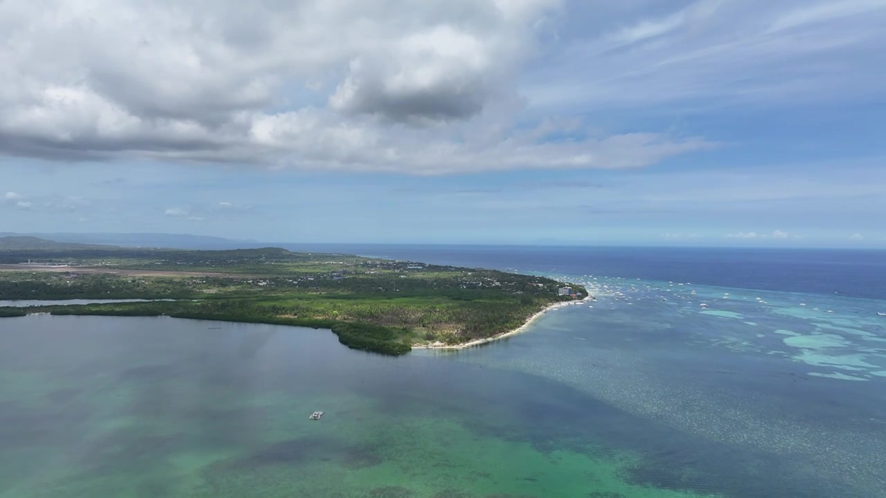 米沙鄢群岛，宿务省，保和岛，邦劳Panglao，邦劳礁坪Panglao Reef Flat，航拍视频下载