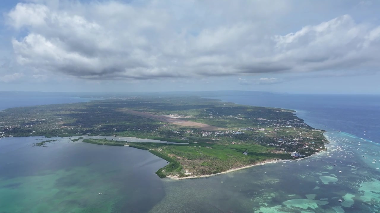 米沙鄢群岛，宿务省，保和岛，邦劳Panglao，邦劳礁坪Panglao Reef Flat，航拍视频下载