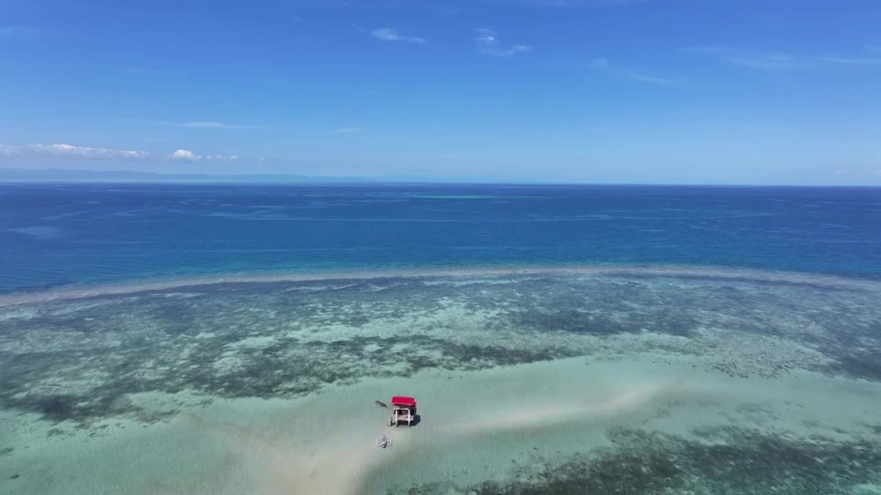 菲律宾，宿务省Cebu，保和岛Bohol，Lumayag Sandbar，Limalog Reef视频素材