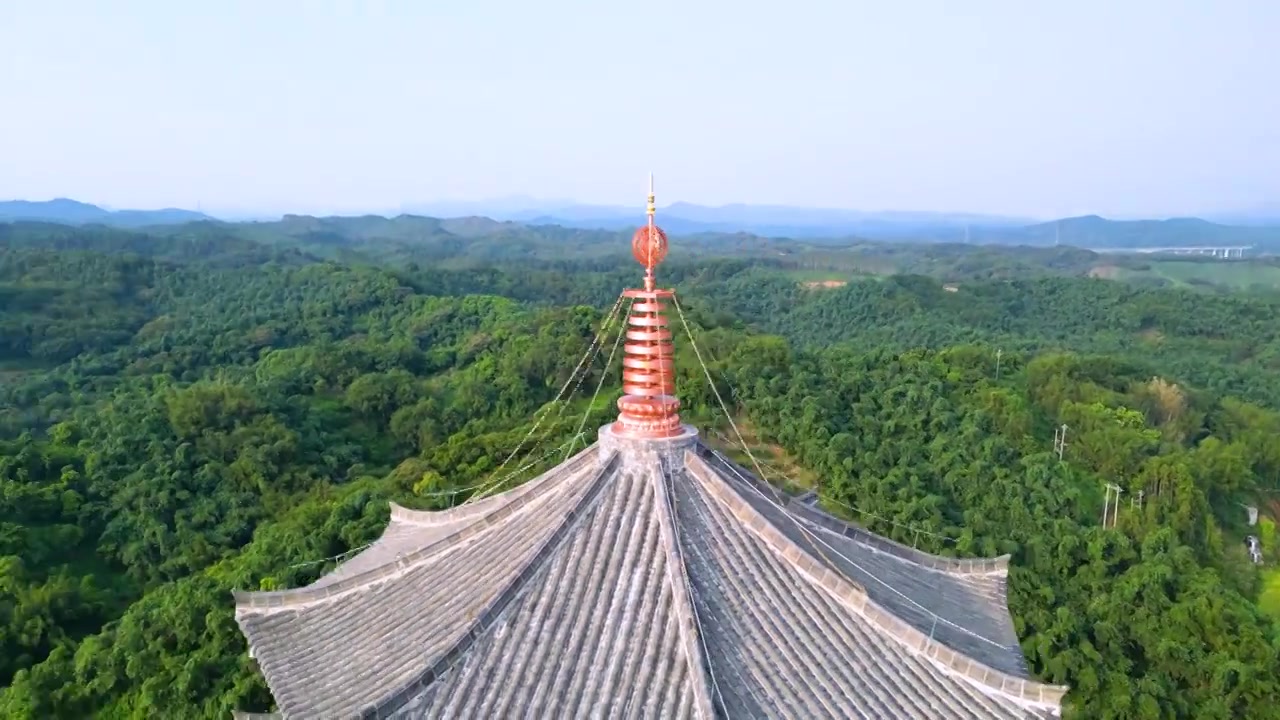 航拍清远英德丰盛古寺风光视频素材