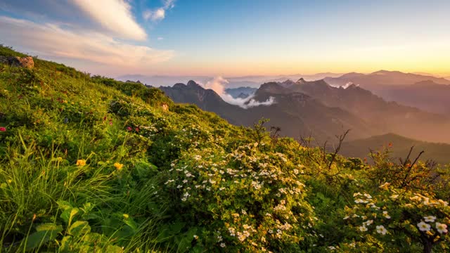 秦岭风光延时视频素材