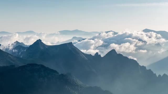 秦岭风光延时视频素材