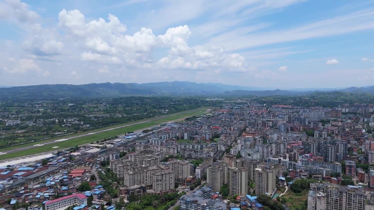 重庆市梁平区城乡风光航拍视频素材