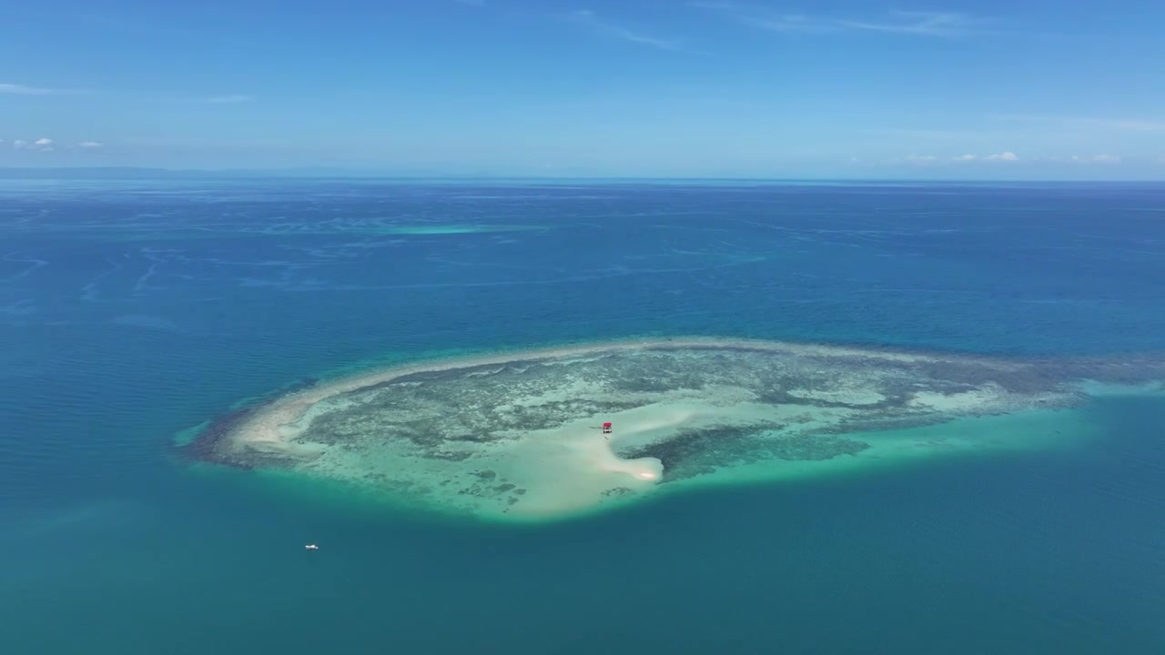 菲律宾，宿务省Cebu，保和岛Bohol，Lumayag Sandbar，Limalog Reef视频素材