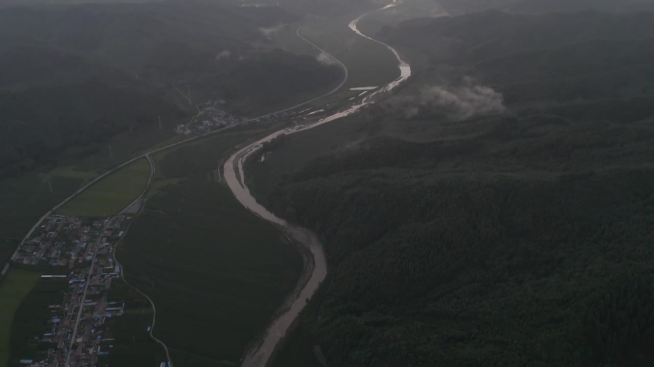 平原日落视频素材