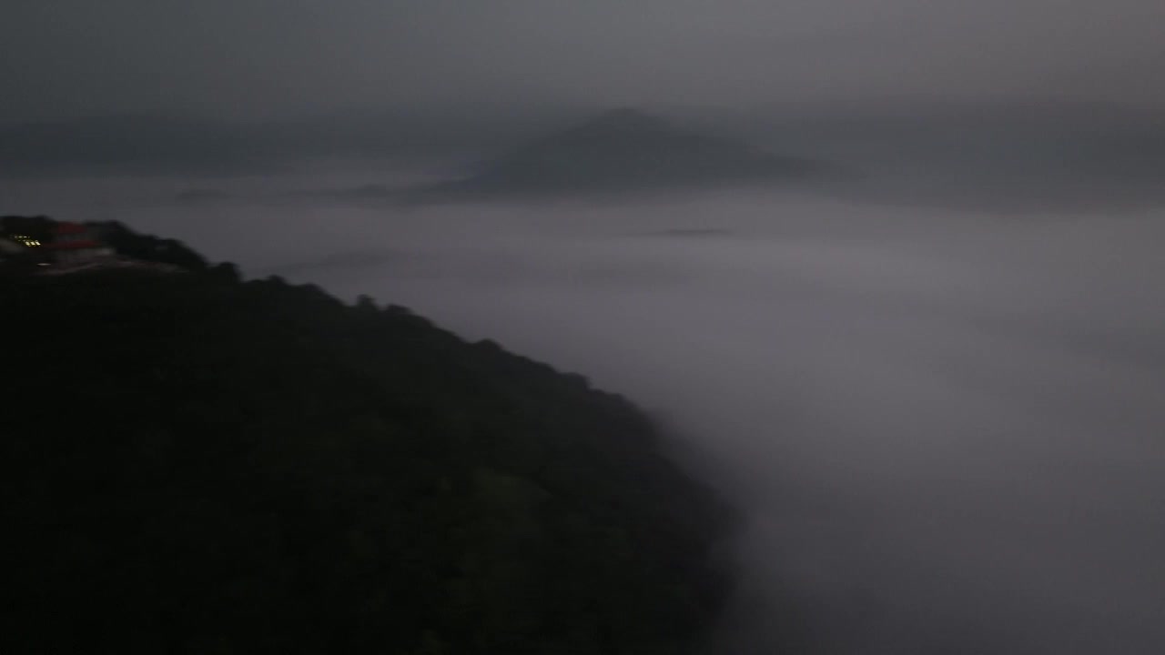 广州增城师爷增江山日出云海瀑布云视频下载