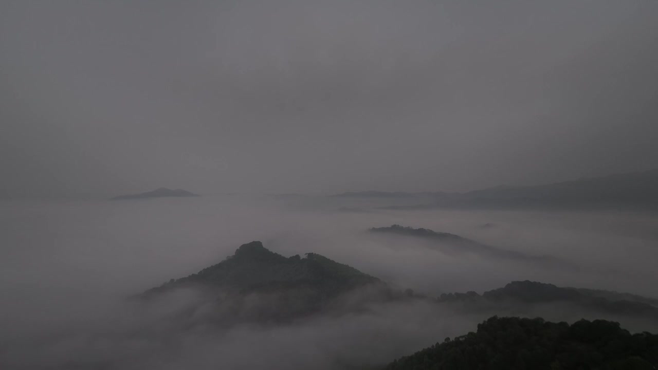 广州增城师爷增江山日出云海瀑布云视频素材