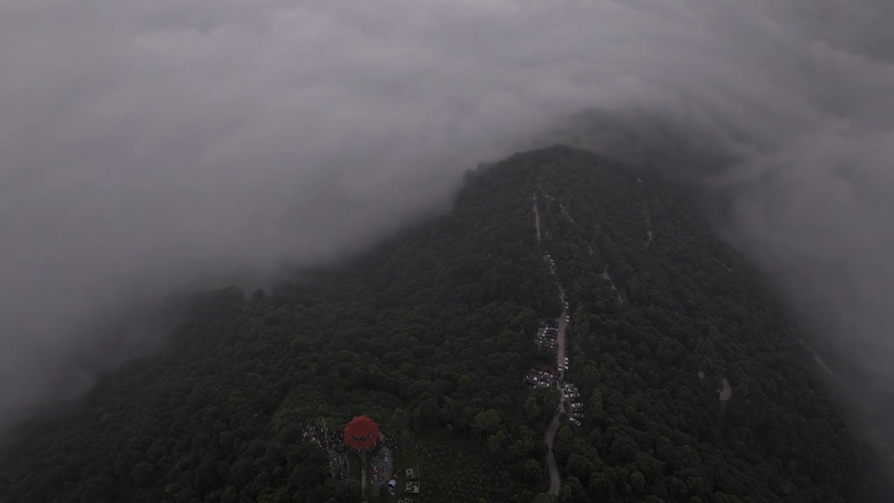 广州增城师爷增江山日出云海瀑布云视频素材