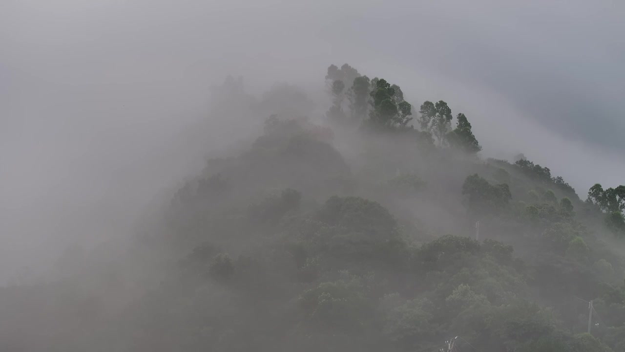 广州增城师爷增江山日出云海瀑布云视频素材