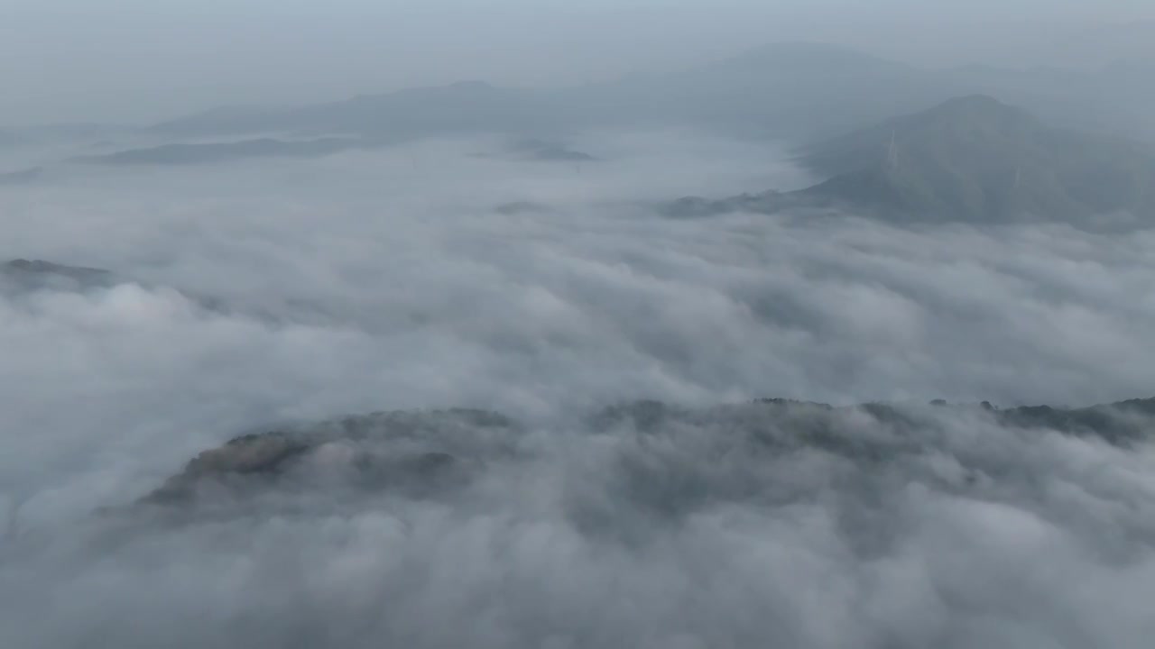 广州增城师爷增江山日出云海瀑布云视频素材