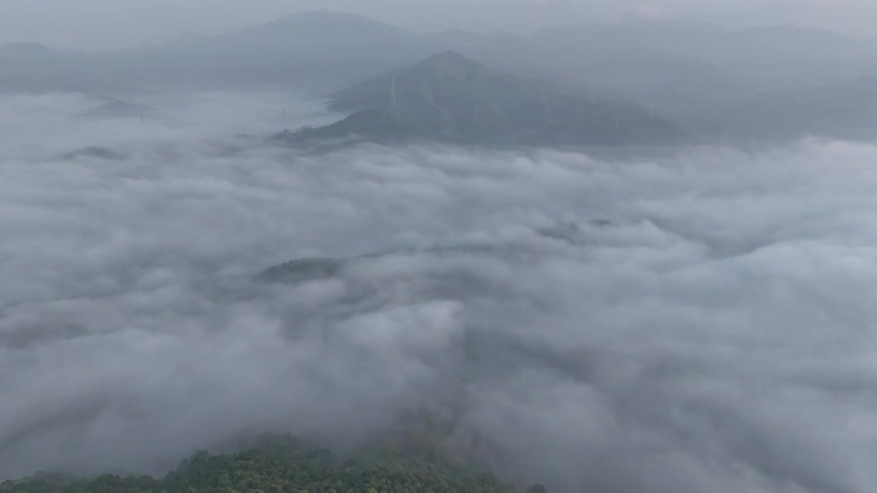 广州增城师爷山日出云海延时视频视频下载